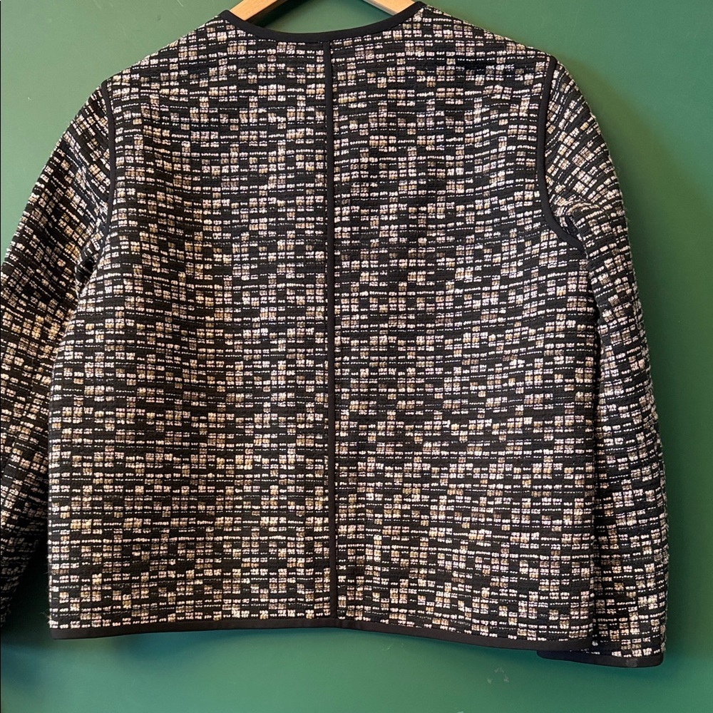 Lafayette 148 New York Tweed Open Front Womens Textured Blazer Corpore Office - Picture 8 of 8